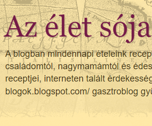 Az élet sója - receptjeim